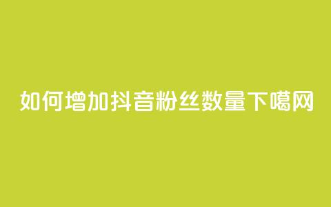 如何增加抖音粉丝数量 第1张 如何增加抖音粉丝数量 第1张