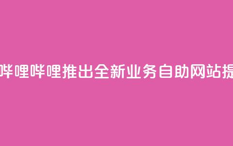 哔哩业务自助网站 - 哔哩哔哩推出全新业务自助网站提升用户体验! 第1张 哔哩业务自助网站 - 哔哩哔哩推出全新业务自助网站提升用户体验! 第1张