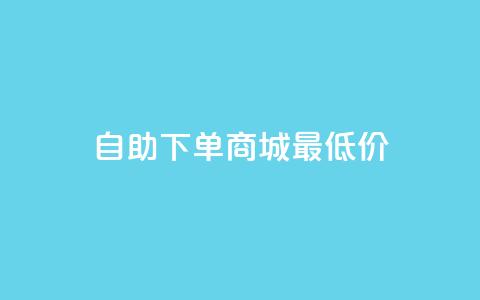 自助下单商城最低价 - 自助下单商城超值优惠最低价探索~ 第1张 自助下单商城最低价 - 自助下单商城超值优惠最低价探索~ 第1张